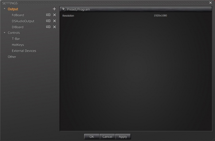 Picture 10. Dialog of settings